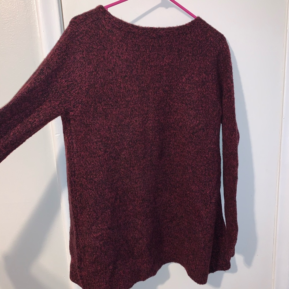 Front Open Cardigan    Cranberry - Picture 2 of 3